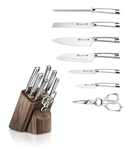 Cangshan N1 Series German Steel Forged 8-Piece Knife Block Set - Walnut