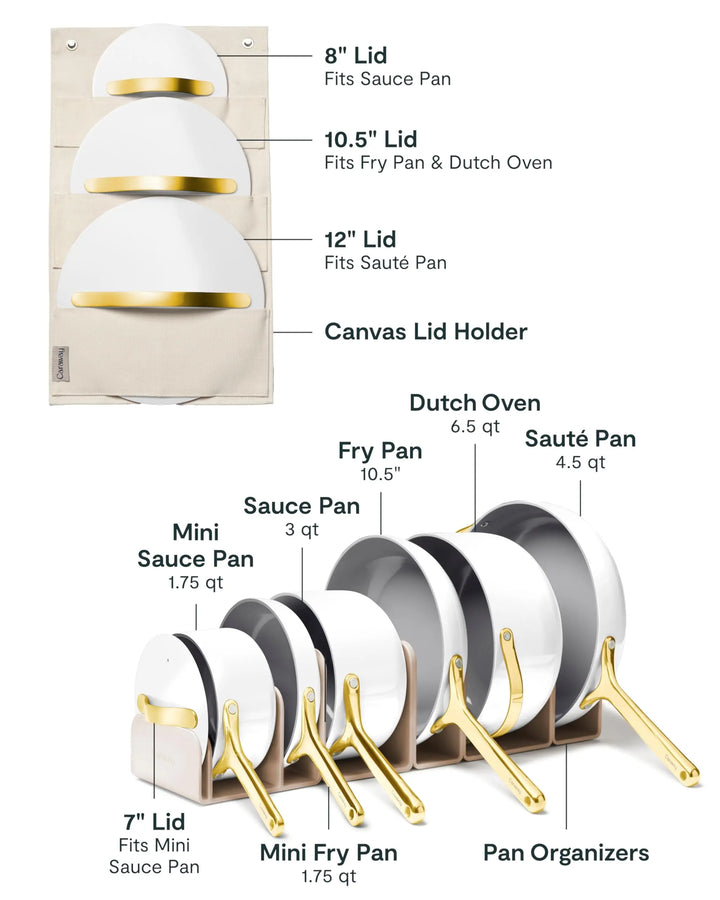 Caraway 16-Piece Deluxe Non-Stick Ceramic Cookware Set
