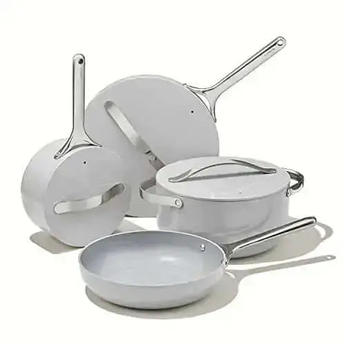 Caraway Ceramic Cookware 12 Piece Set, Nonstick - Gray