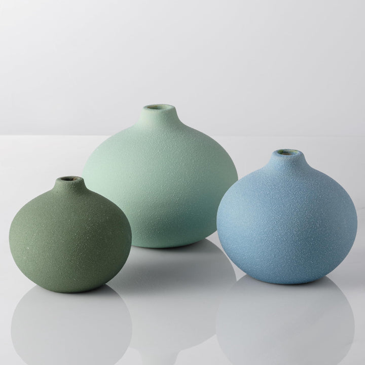 Ceramic Vase Set of 3, Mini Flower Vase for Home Decor, Modern Vase, Small Flower Vases for Dining Table Centerpieces,Living Room,Shelf,Mantel and Entryway Display 