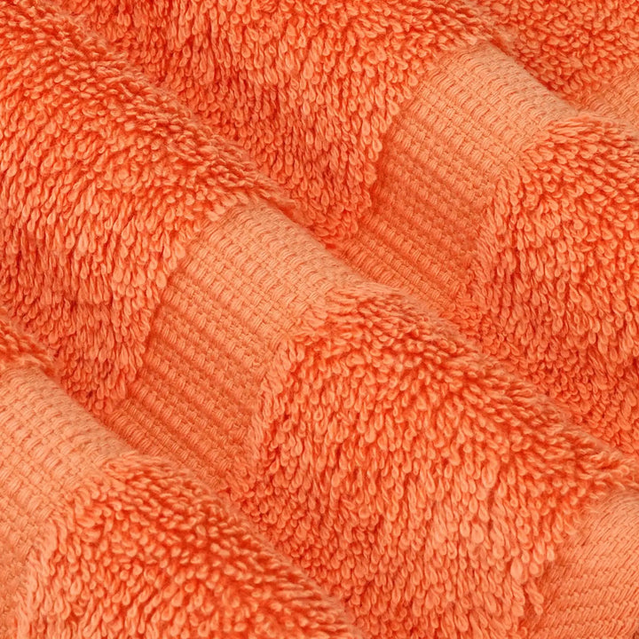 Chakir Turkish Linens 100% Cotton Premium Turkish Towels for Bathroom | 2 Bath Towels - 2 Hand Towels, 2 Washcloths (6-Piece Towel Set, Coral) 