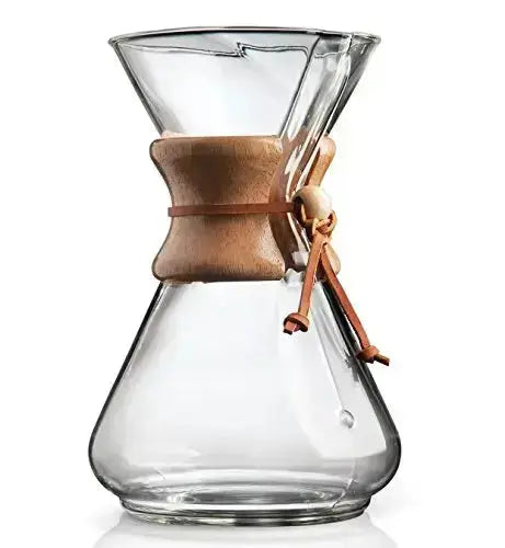 Chemex Pour Over Glass Coffee Maker, 10 Cups, Classic Series - Clear