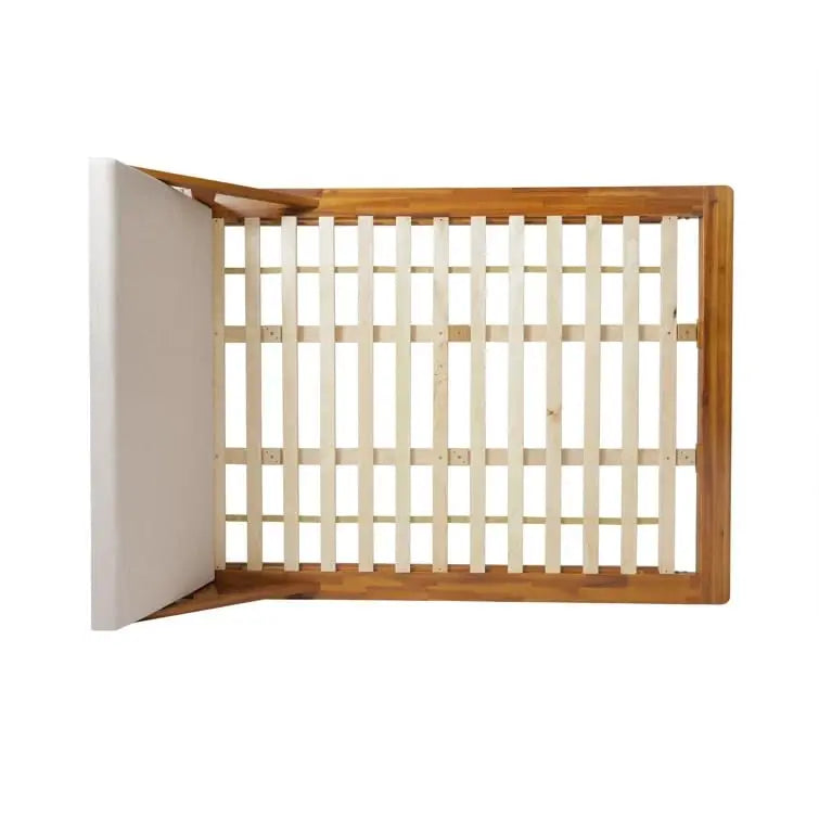 Christopher Knight Home Breonca Acacia Wood Queen Bed Frame with Storage &amp; Nightstand Set of 2