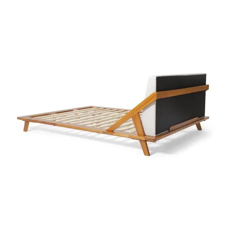 Christopher Knight Home Breonca Acacia Wood Queen Bed Frame with Storage &amp; Nightstand Set of 2