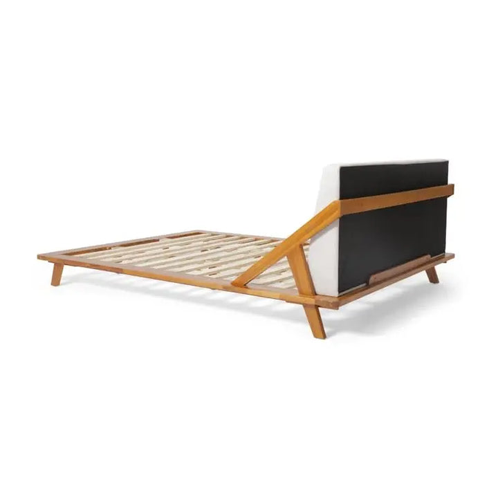 Christopher Knight Home Breonca Acacia Wood Queen Bed Frame with Storage &amp; Nightstand Set of 2