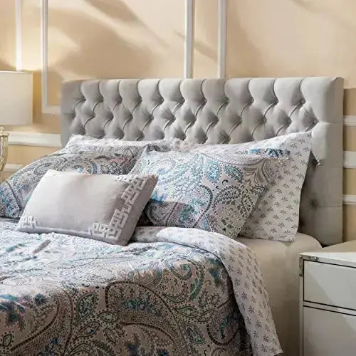 Christopher Knight Home Jezebel Fabric Upholstered Headboard - Light Gray