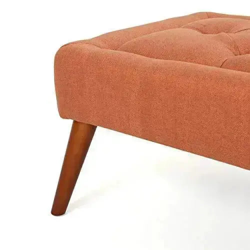 Christopher Knight Home Modern Fabric Ottoman - Orange