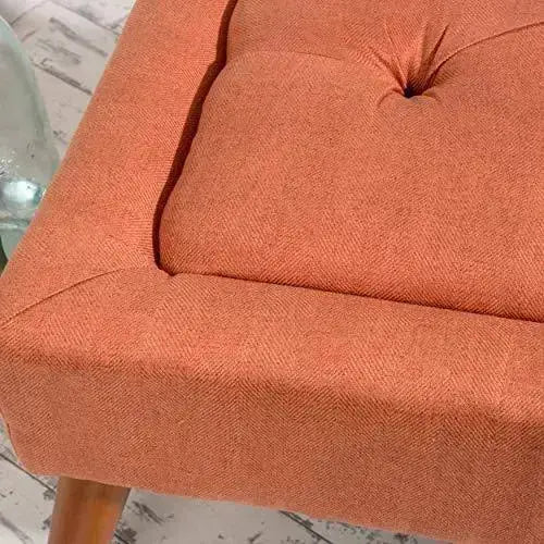 Christopher Knight Home Modern Fabric Ottoman - Orange