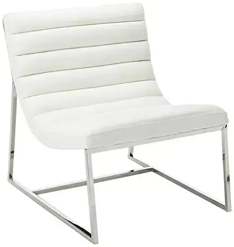 Parisian white leather sofa chair by 2025 christopher knight home