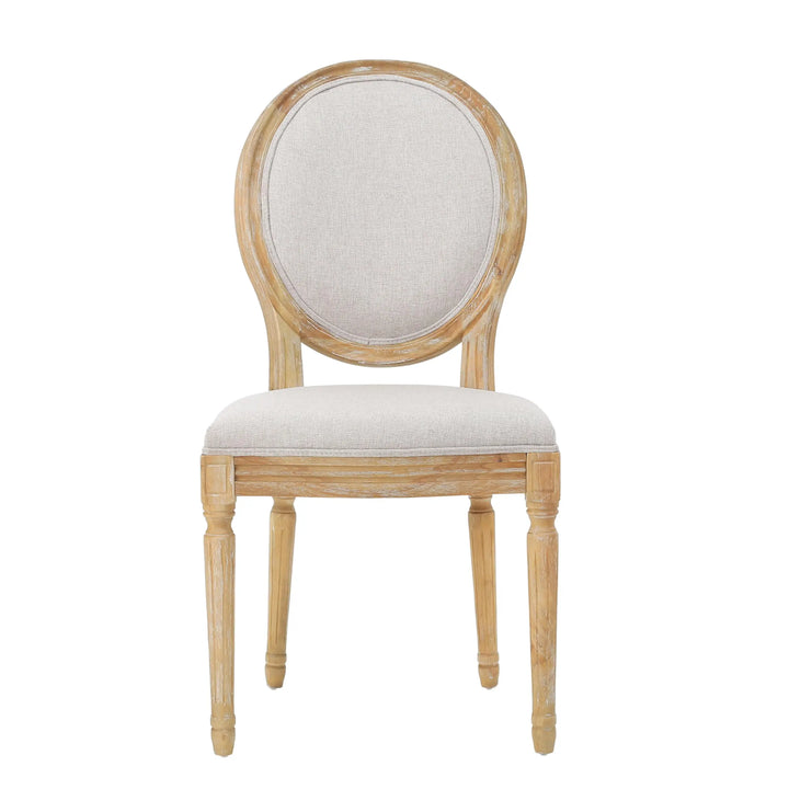 Christopher Knight Home Phinnaeus Polyester Beige Fabric Dining Chair, Set of 2