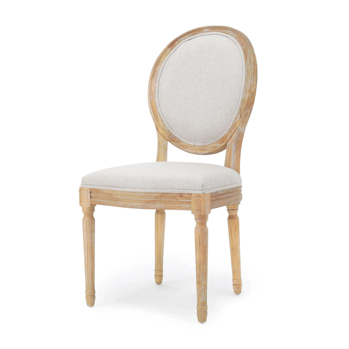 Christopher Knight Home Phinnaeus Polyester Beige Fabric Dining Chair, Set of 2