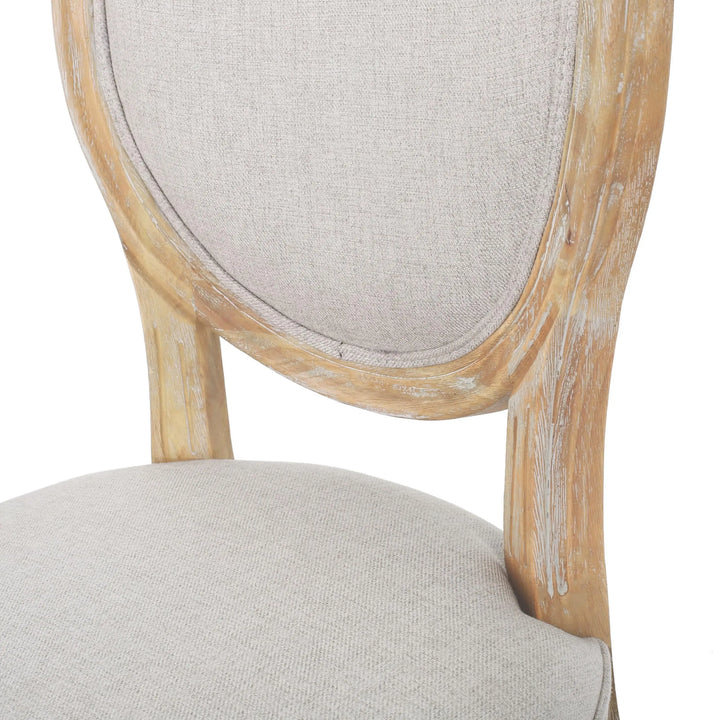 Christopher Knight Home Phinnaeus Polyester Beige Fabric Dining Chair, Set of 2