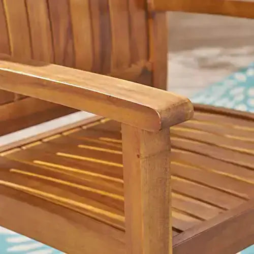 Christopher Knight Outdoor Chairs | Teague Wood Dining Chairs, Set of 2 - Teak Finish