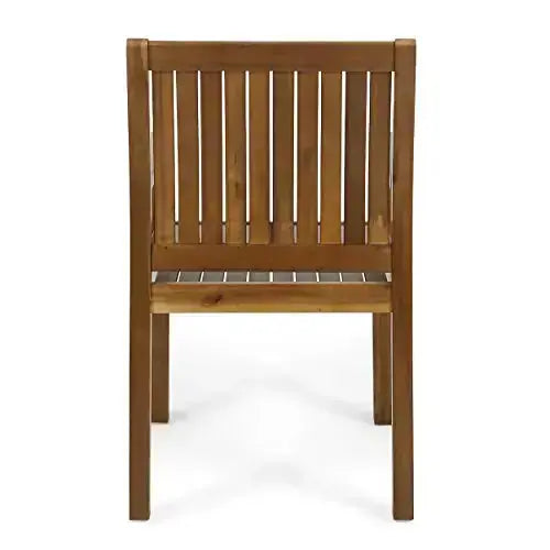 Christopher Knight Outdoor Chairs | Teague Wood Dining Chairs, Set of 2 - Teak Finish