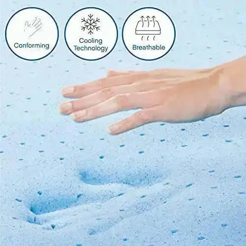 Classic Brands Memory Foam Mattress, Cool Gel Ventilated Bed-in-a-Box, 12"