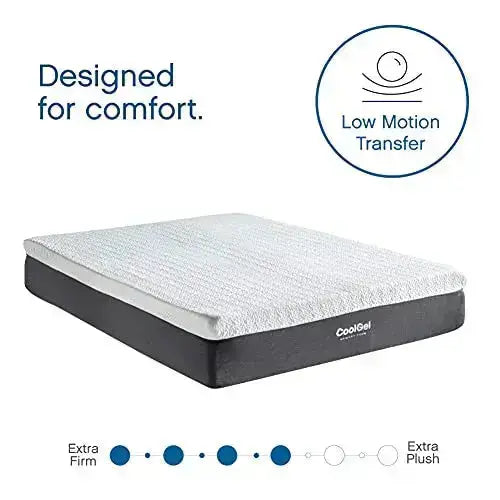 Classic Brands Memory Foam Mattress, Cool Gel Ventilated Bed-in-a-Box, 12"