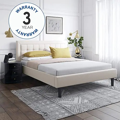 Classic Brands Mornington Upholstered Platform Bed - Linen Classic Brands