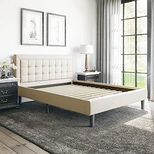 Classic Brands Mornington Upholstered Platform Bed - Linen Classic Brands