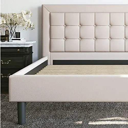 Classic Brands Mornington Upholstered Platform Bed - Linen Classic Brands