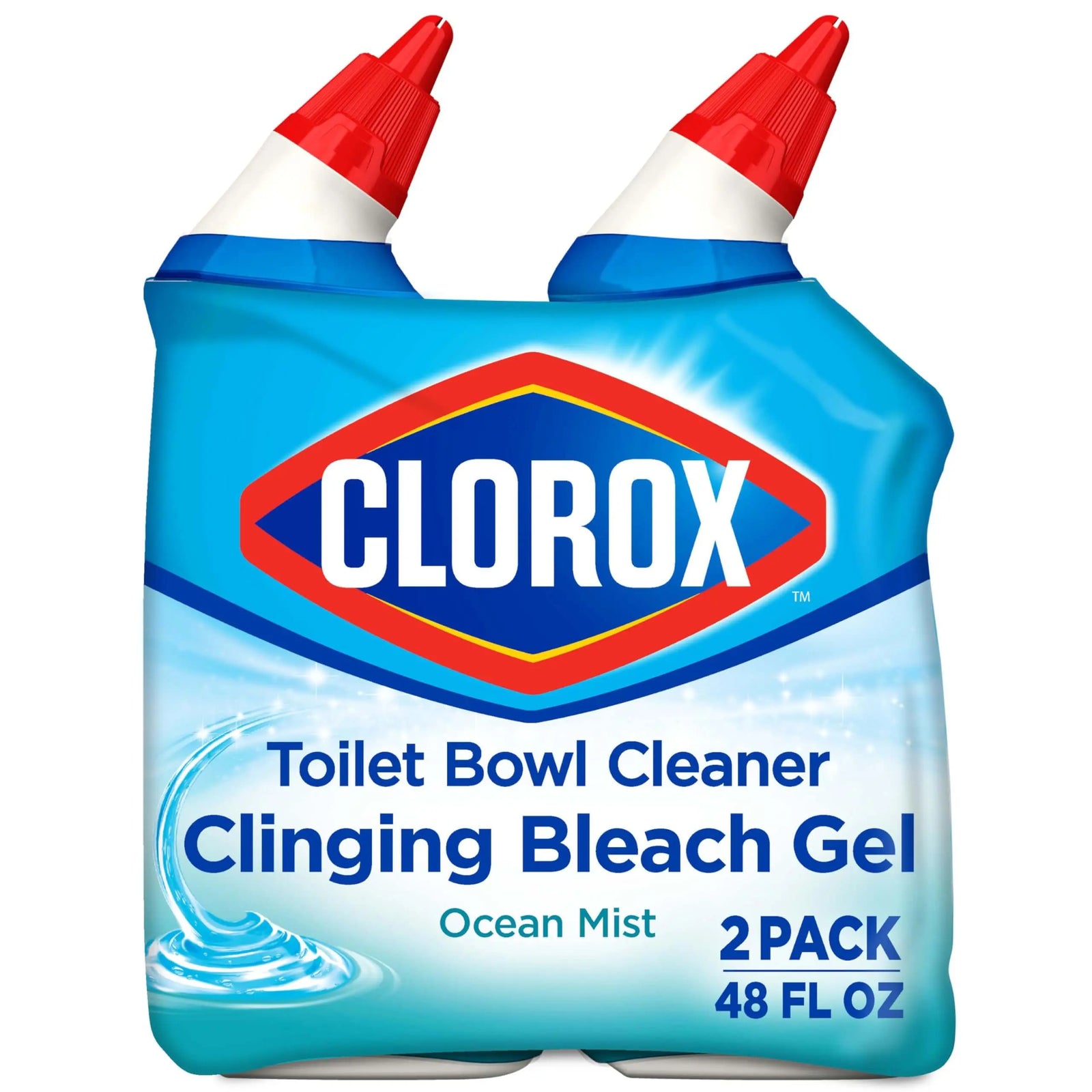 Clorox Toilet Bowl Cleaner, 24 oz, Pack of 2 - Ocean Mist 