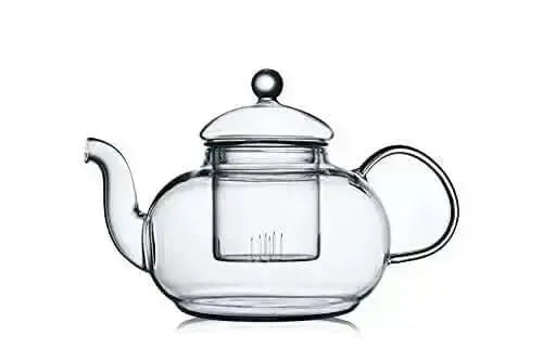 CnGlass Glass Teapot with Infuser, Stovetop Safe, 33.8 oz - Clear