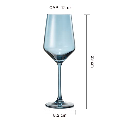 The Wine Savant Colored Crystal Wine Glass Set