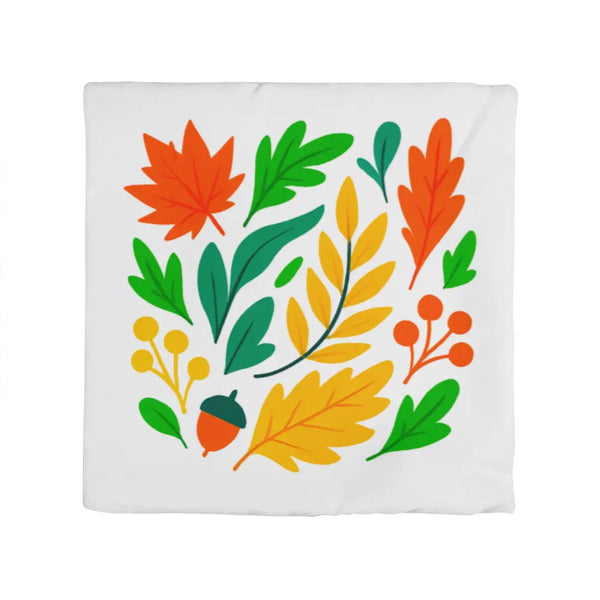 Colorful Fall Throw Pillow Cover, Autumn Décor - Multicolor