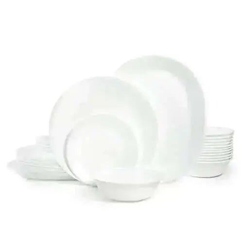 Corelle 38-Piece Dinnerware Set Winter Frost White