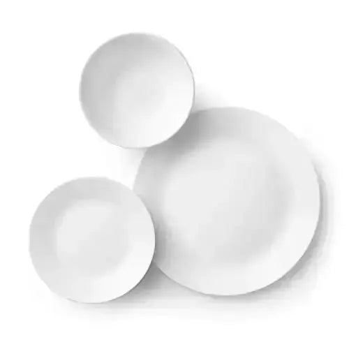 Corelle Dinnerware Chip Resistant 18-Piece Set, Serves 6 - Winter Frost White