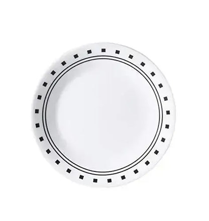 Corelle Dinnerware City Block 18-Piece Set, Chip Resistant - Black and White