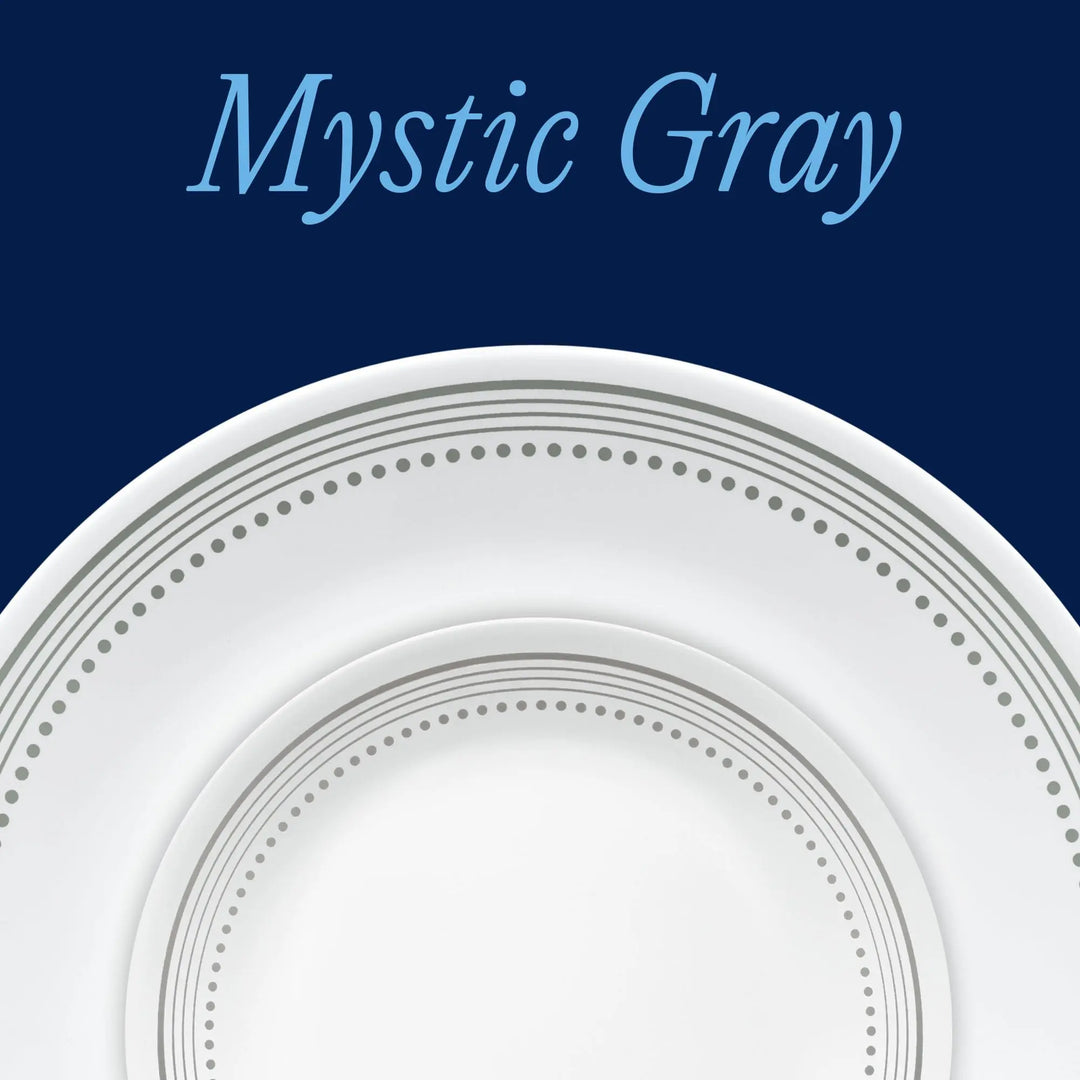 Corelle Vitrelle 18-Piece Dinnerware Set, Service for 6, Mystic Gray