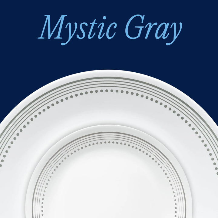 Corelle Vitrelle 18-Piece Dinnerware Set, Service for 6, Mystic Gray