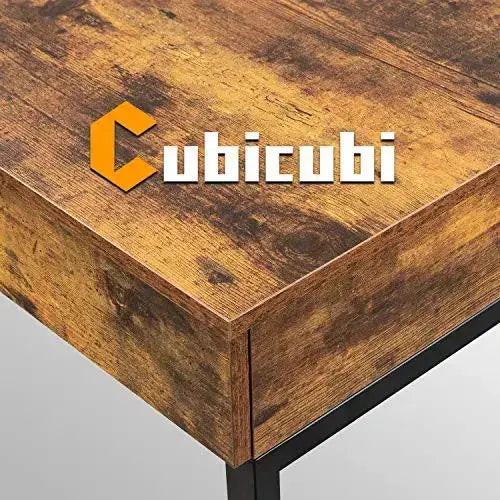 CubiCubi Computer Desk with 2 Storage Drawers, 40" - Rustic CubiCubi