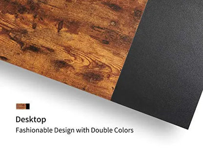 CubiCubi Office Desk with Splice Board, 63" - Brown/Black CubiCubi