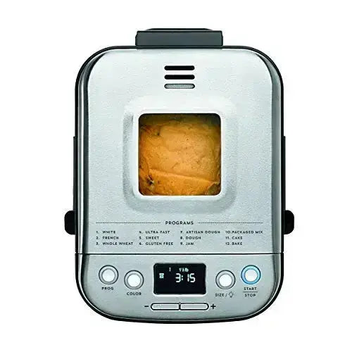 Cuisinart Bread Maker, Up To 2 lb Loaf, 12 Menu Options - Stainless Steel