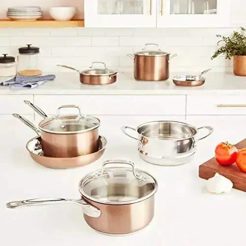 Cuisinart Chef's Classic Stainless Steel Cookware Set, 11-PC - Copper