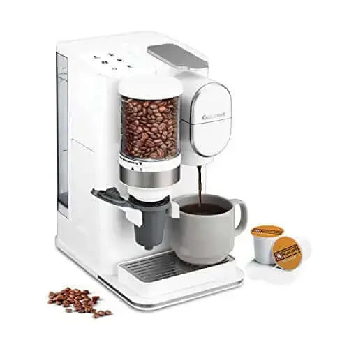Cuisinart Grind and Brew Coffeemaker, Single-Serve - White Cuisinart