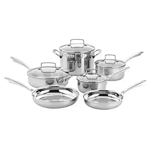 Cuisinart Stainless Steel Cookware 10-Piece Set - Silver