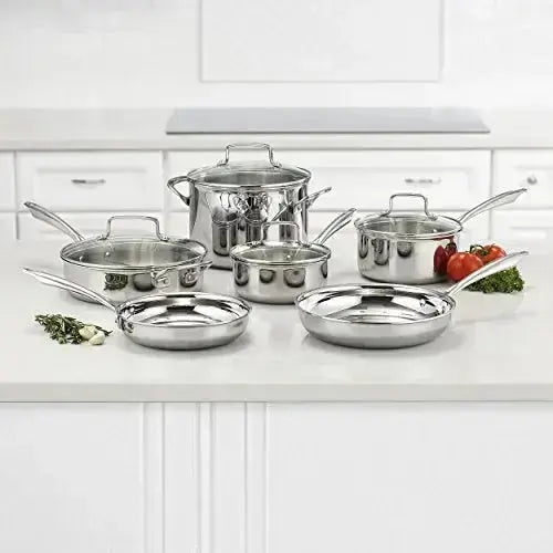 Cuisinart Stainless Steel Cookware 10-Piece Set - Silver