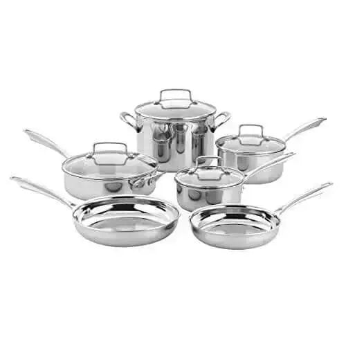 Cuisinart Stainless Steel Cookware 10-Piece Set - Silver