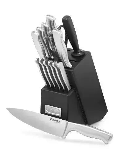 Cuisinart Stainless Steel Kitchen Knives | 15-PC Set - Silver