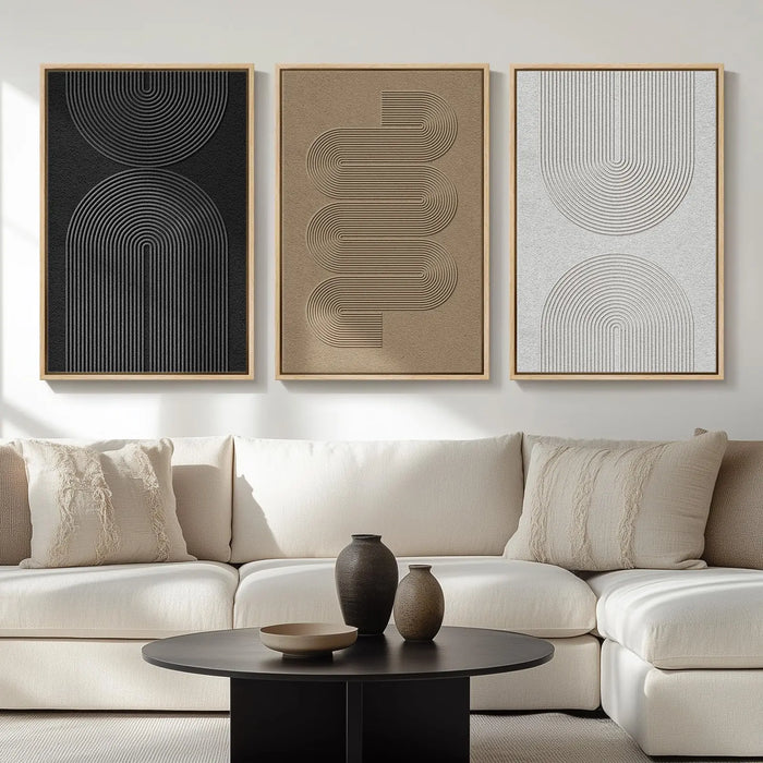 Cuspin 3-Piece Abstract Canvas Wall Art, 24x36