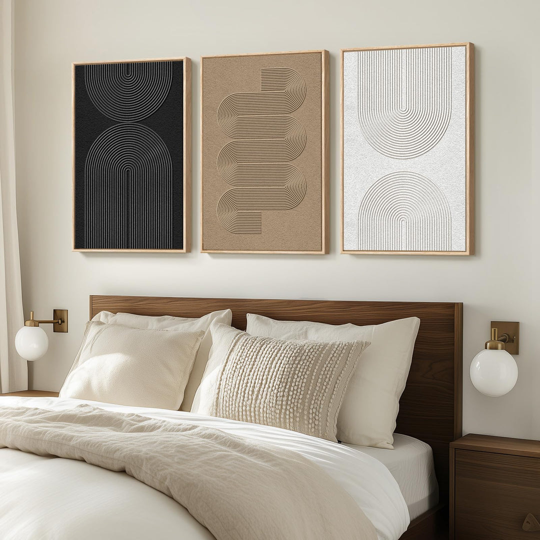 Cuspin 3-Piece Abstract Canvas Wall Art, 24x36 