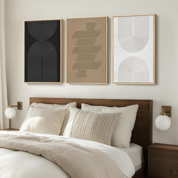 Cuspin 3-Piece Abstract Canvas Wall Art, 24x36 
