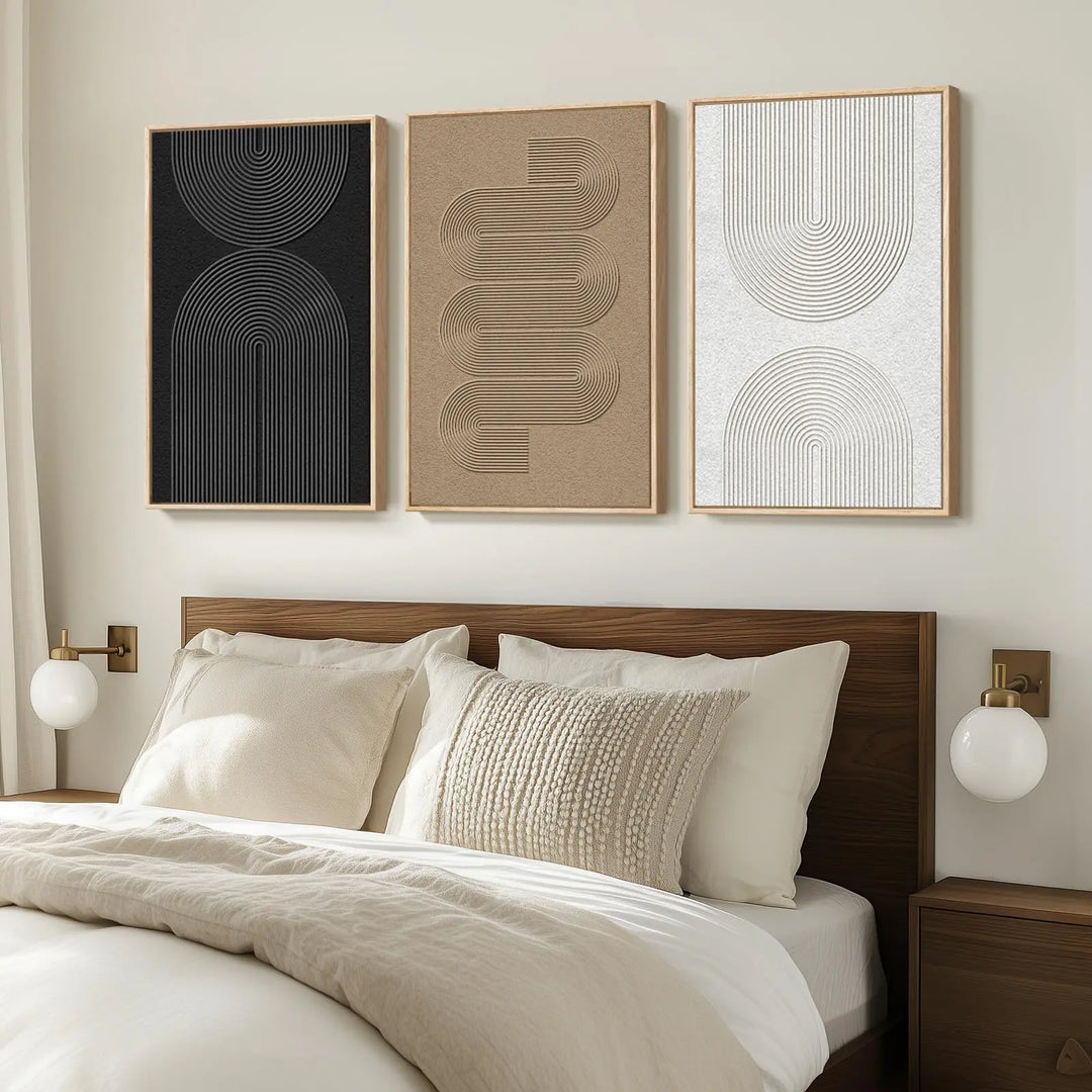 Cuspin 3-Piece Abstract Canvas Wall Art, 24x36 