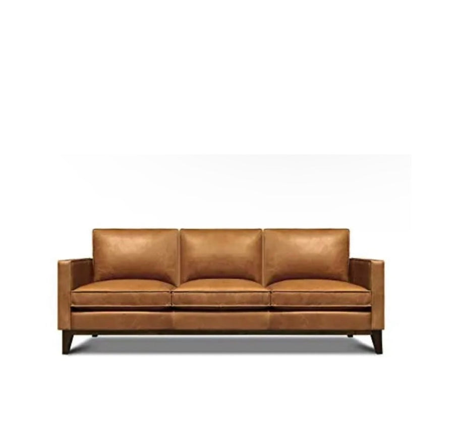 Metropole Top Grain Leather Sofa, Mid-Century Sofa - Tan Brown Môdern Space Gallery