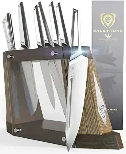 DALSTRONG Knives, Stainless Steel 8-PC Knife Block Set Crusader Series