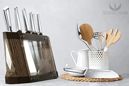 DALSTRONG Knives, Stainless Steel 8-PC Knife Block Set Crusader