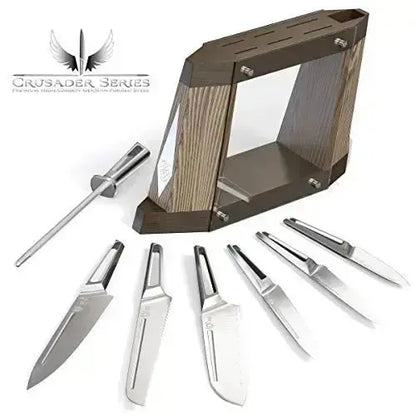 DALSTRONG Knives, Stainless Steel 8-PC Knife Block Set Crusader Series