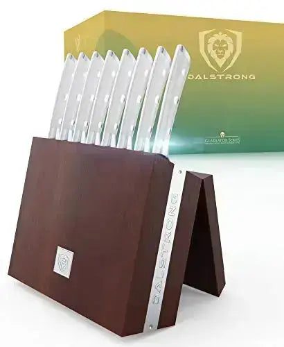DALSTRONG Steak Knives Set with Folding Block, 8-Piece - Gladiator Series